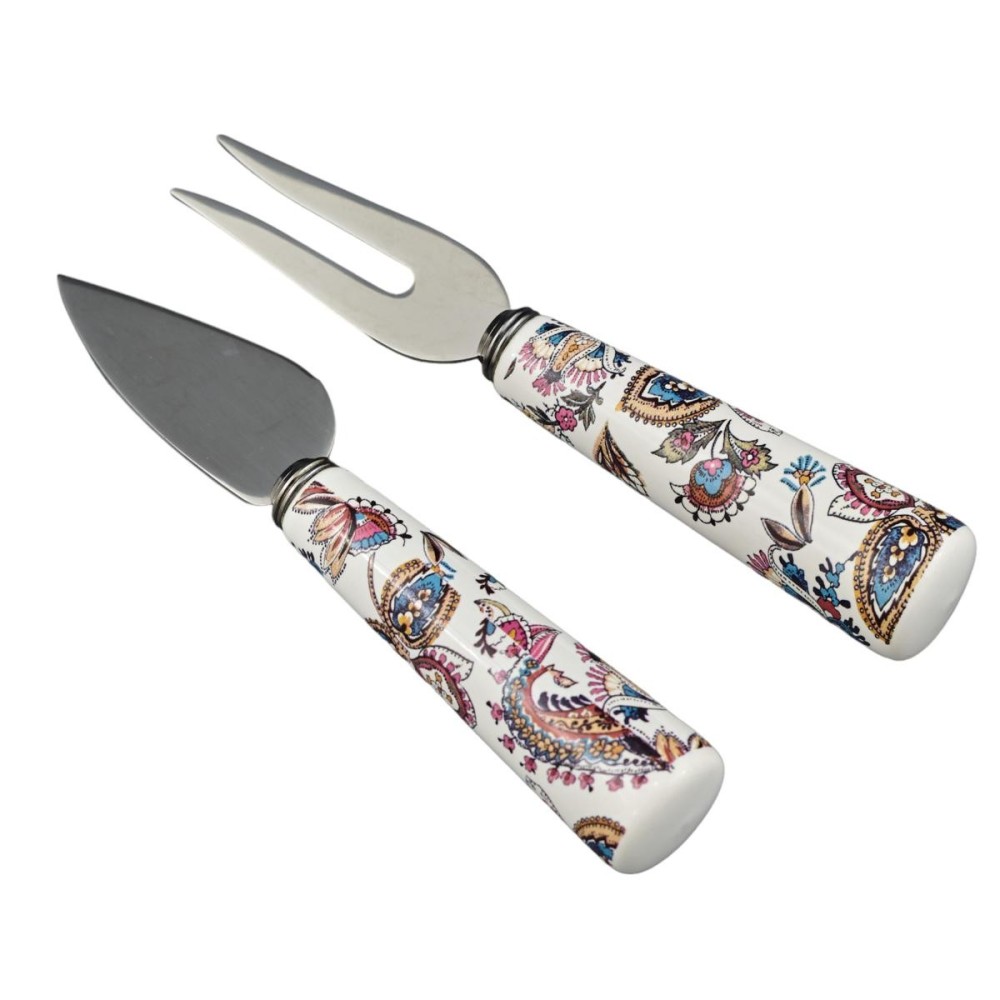 SET 2 PEZZI FORMAGGIO PAISLEY 13CM